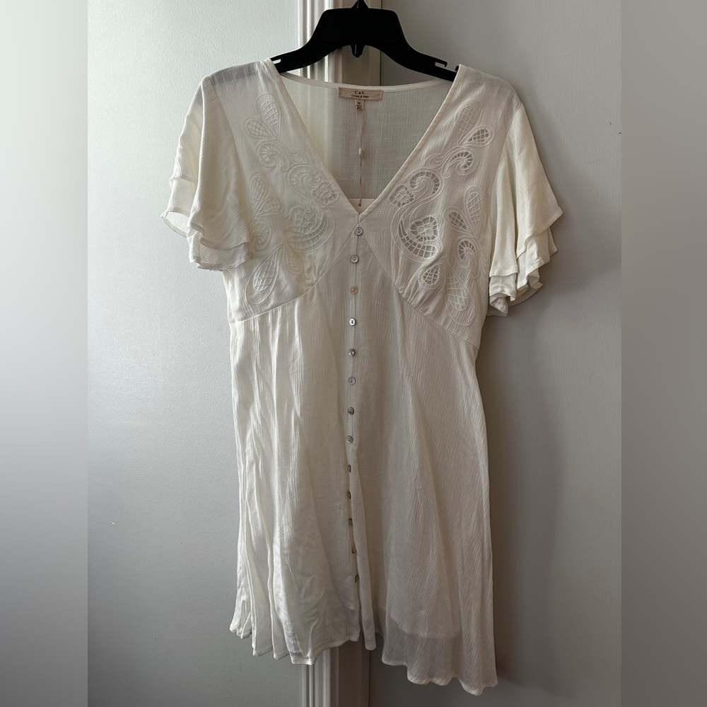 NWT Chelsea & Violet Button Down Boho Mini Dress